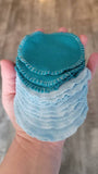 Reusable Cotton Rounds in a Mini Mason Jar - 10 washable pads