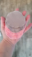 Reusable Cotton Rounds in a Mini Mason Jar - 10 washable pads