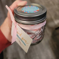 Reusable Cotton Rounds in a Mini Mason Jar - 10 washable pads