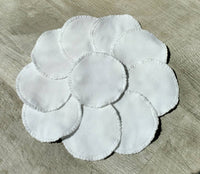 Reusable Cotton Rounds in a Mini Mason Jar - 10 washable pads