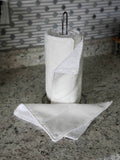 ALL WHITE Reusable Paper Towels // With or Without Snaps