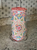 Half Sheet Size Rainbow Mandala Paper Towels // Custom Towel Backing Color