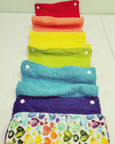 Colorful Rainbow Reusable Paper Towels // Ecofriendly with or without Snaps