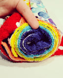 Colorful Rainbow Reusable Paper Towels // Ecofriendly with or without Snaps