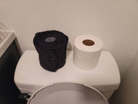 Family Cloth // 12 All Black Washable TP with insert // Ecofriendly Reusable Toilet Paper