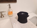 Family Cloth // 12 All Black Washable TP with insert // Ecofriendly Reusable Toilet Paper