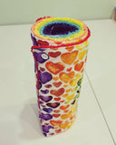 Colorful Rainbow Reusable Paper Towels // Ecofriendly with or without Snaps